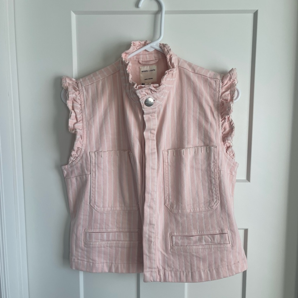 seventy + mochi Pink and White Vest - Picture 5 of 9